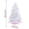 vidaXL Artificial Hinged Christmas Tree with Stand White 118.1"