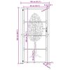 vidaXL Garden Gate 39.4x78.7" Corten Steel Tree Design