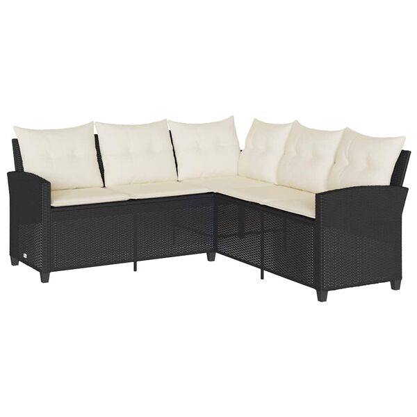 vidaXL Couch Sofa Black, Cream White