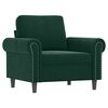 vidaXL Sofa Set Dark Green Velvet (100% polyester), metal, plywood
