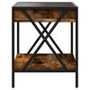 vidaXL Coffee Table Smoked oak Engineered wood, glass, metal Medium