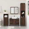 vidaXL Bathroom Furniture Set Brown Oak Engineered Wood, Metal Standard