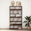 vidaXL Bookcase Brown oak Engineered wood 39.4 x 13.0 x 73.8 in Bookcase
