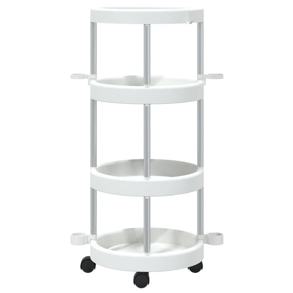 vidaXL Cleaning Trolley Silver and white