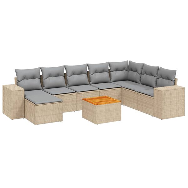 vidaXL Garden Sofa Set Beige