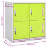 vidaXL Locker Cabinet Light gray and green Steel Medium Locker Cabinet
