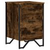 vidaXL Bedside Cabinet Smoked oak Engineered wood, metal