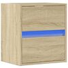 vidaXL TV Wall Cabinet Sonoma Oak Engineered Wood 16.1 x 12.2 x 17.7 in