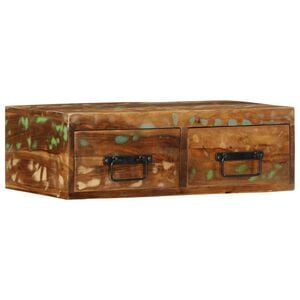 vidaXL Wall-mounted TV Cabinet Multicolor Solid reclaimed wood Small