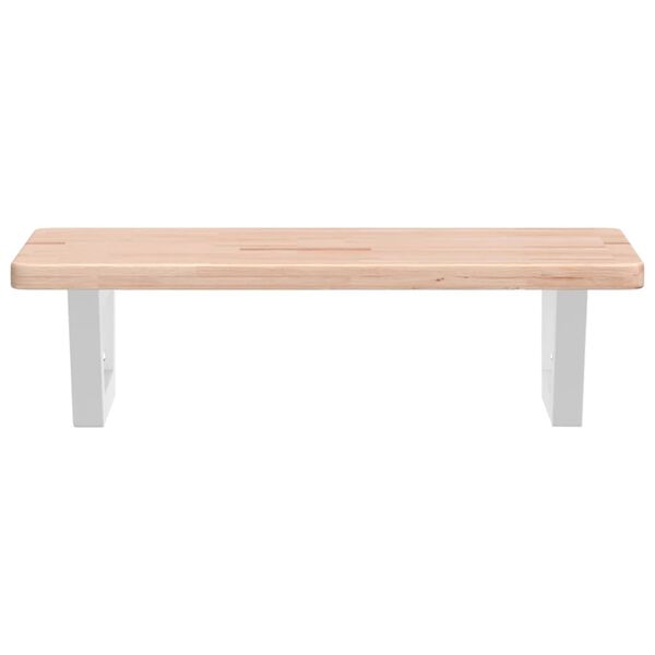 vidaXL Basin Shelf Wall Mounted Steel and Solid Wood Oak