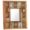 vidaXL Mirror Multicolor Solid reclaimed wood Medium Decorative Inlays