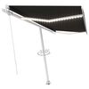 vidaXL Retractable Awning Anthracite Powder-coated aluminum