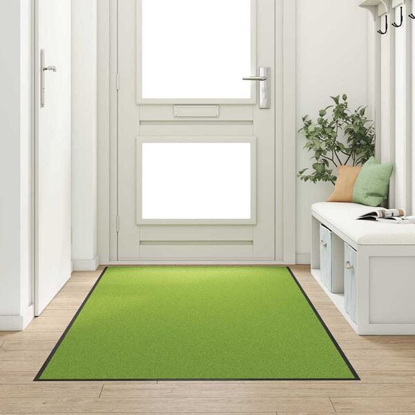 vidaXL Doormat Other Green and Black 47.3" x 98.4" Polyamide and PVC