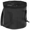 vidaXL Folding Buckets 2 pcs Black 5.3 gal PVC