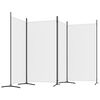 vidaXL 4-Panel Room Divider White 136.2"x70.9" Fabric