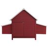 vidaXL Chicken Coop Red and white, Green roof