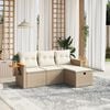 vidaXL Garden Sofa Set Beige