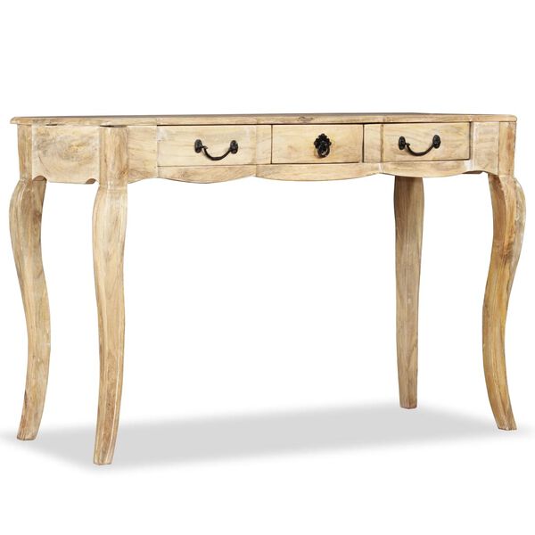 vidaXL Console Table Whitewashed mango wood Solid mango wood Large