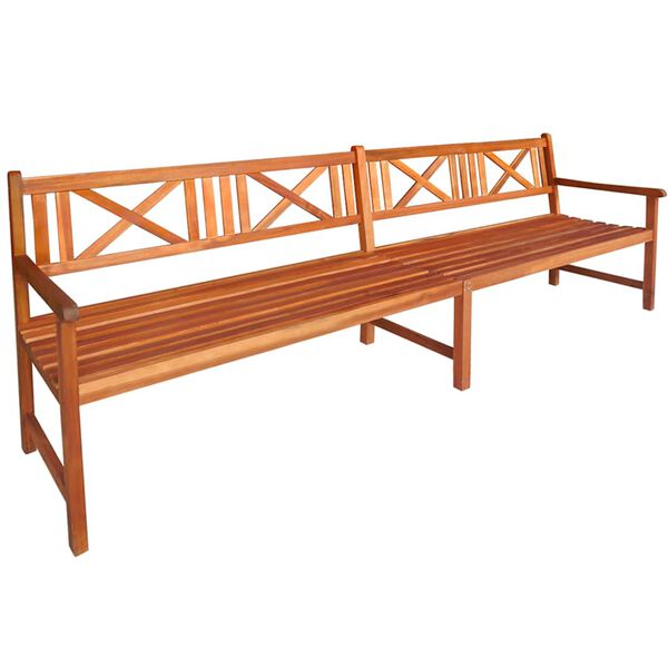 vidaXL Patio Bench with Cushions 94.5" Solid Acacia Wood