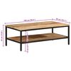 vidaXL Coffee Table Natural wood with black frame