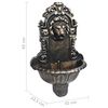 vidaXL Indoor Fountain Bronze Plastic 16.1 x 8.9 x 25.6 in