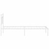 vidaXL Bed Frame White Steel Small Single Bed Frame Rectangular