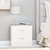 vidaXL Bedside Cabinet White Engineered Wood 15.7 x 11.8 x 15.7 in
