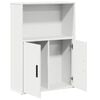vidaXL Bookcase White Engineered Wood Compact Bookcase Rectangular