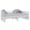 vidaXL Day Bed White Solid pine wood 2x