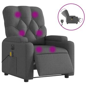 vidaXL Electric Massage Recliner Chair Dark Grey