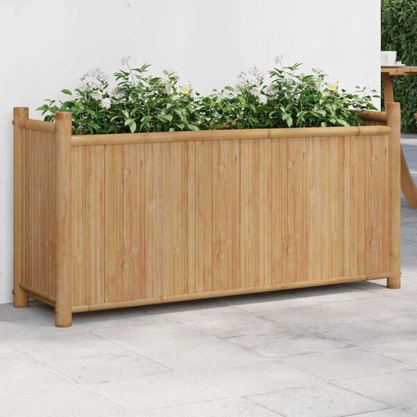 vidaXL Planter Natural bamboo Bamboo 39.4 x 11.8 x 19.7 in