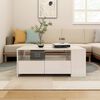 vidaXL Coffee Table High gloss white Engineered wood 40.2 x 21.7 x 16.5 in