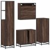 vidaXL Bathroom Furniture Set Brown oak Engineered wood, Metal varied