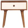 vidaXL Bedside Table Brown Solid Acacia wood 17.7x11.8x17.7 in Modern