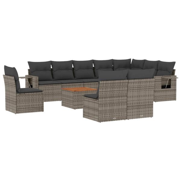 vidaXL Garden Sofa Set Grey