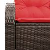 vidaXL Garden Sofa Brown 124 x 62 x 85 cm poly rattan