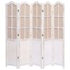 vidaXL 5-Panel Room Divider White 68.9"x65" Fabric