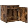vidaXL Wall-mounted Bedside Cabinet Smoked oak Engineered wood Medium