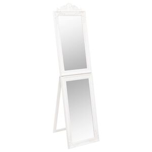vidaXL Free-standing Mirror White Glass Full-length Foldable