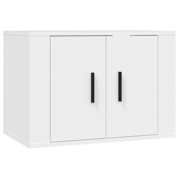 vidaXL Wall Mounted TV Cabinet White Engineered wood Medium