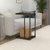 vidaXL Side Table Smoked Oak Engineered Wood, Steel Compact Side Table