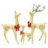 vidaXL Reindeer Family Gold Mesh, Metal Large Reindeer Family Other