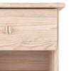 vidaXL Bedside Cabinet Natural Solid Pine Wood 16.1x13.8x16.1 in