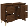 vidaXL Sink Cabinet Brown Oak Engineered Wood 31.5x13.0x23.6 in