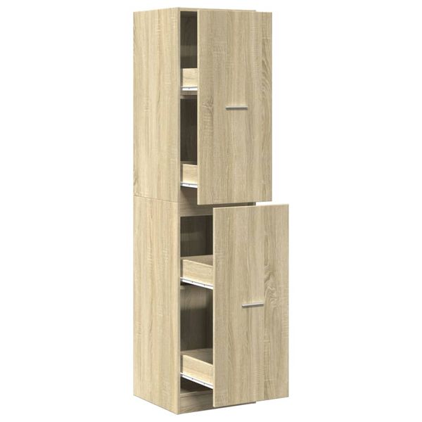 vidaXL Apothecary Cabinet Sonoma oak Engineered wood Tall
