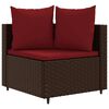 vidaXL Patio Sofa Set Set of 6 Brown