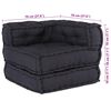 vidaXL Pouffe Anthracite 100% Cotton Medium Modular Pouffe Square