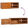 vidaXL Wall-mounted TV Cabinet Teak Solid Teak Wood