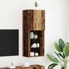 vidaXL TV Cabinet Set Wall-mounted Old Wood 15.94 x 11.81 x 40.16 in