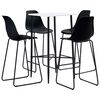 vidaXL Bar Set Black MDF tabletop Medium Durable Bar Set Rectangular